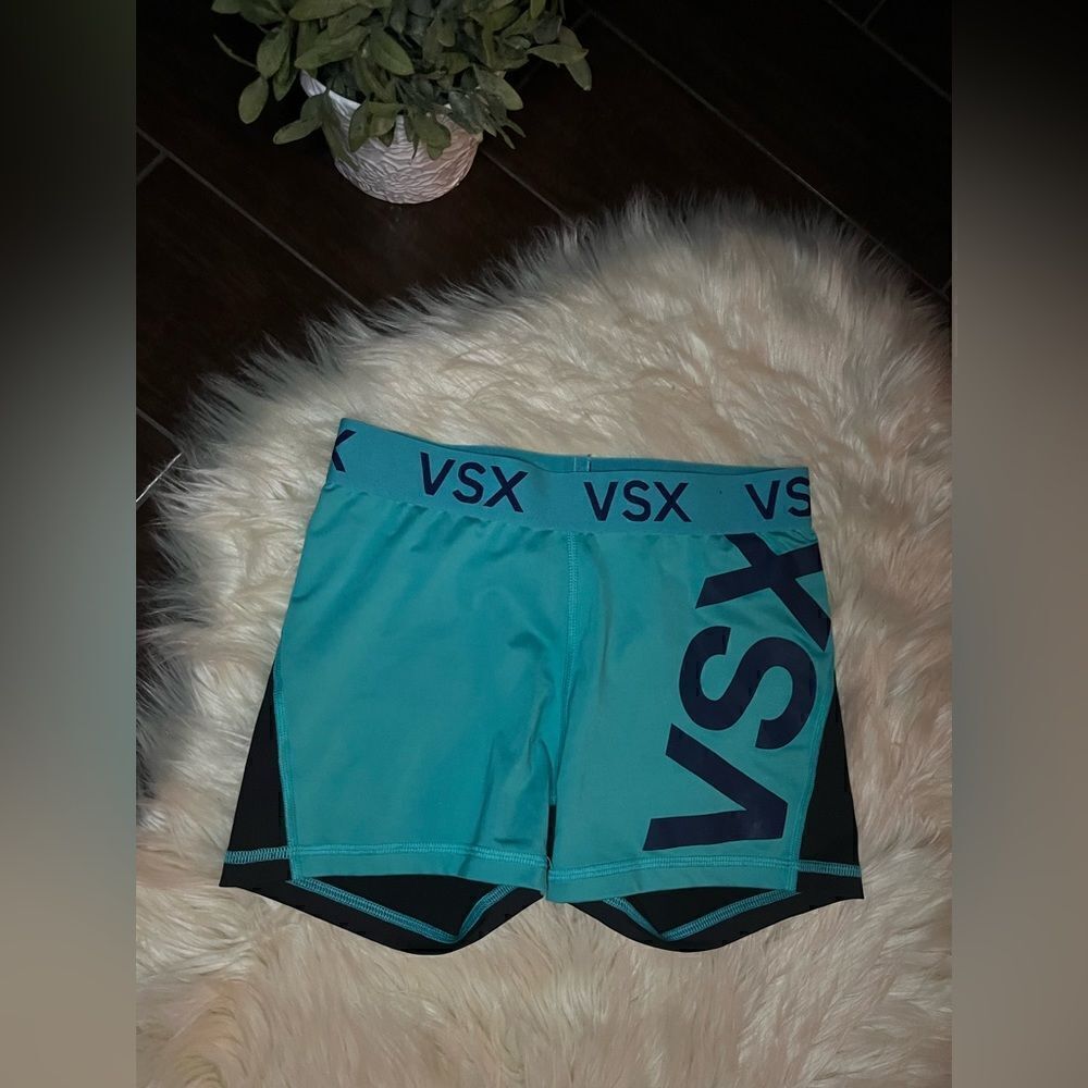 Victoria’s Secret Sport turquoise and navy shorts sz small